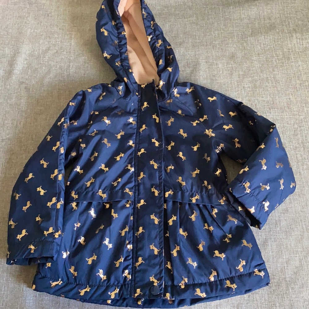Size 2 Carter’s Peplum fleece lined light jacket